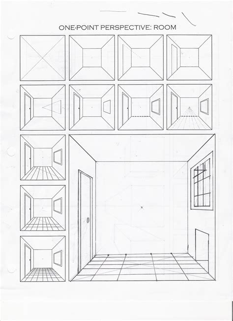 one point perspective practice worksheet